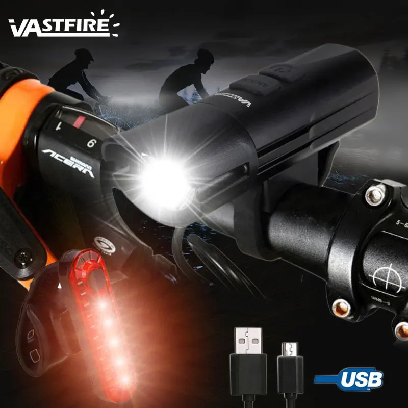 USBBuiltinRechargeableBatteryBikeLightXML2U3LEDCycling