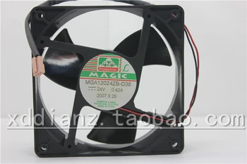 

MGA12024ZB-O38 12CM 24V fan 0.42A 120 * 120 * 38MM ball bearing fan