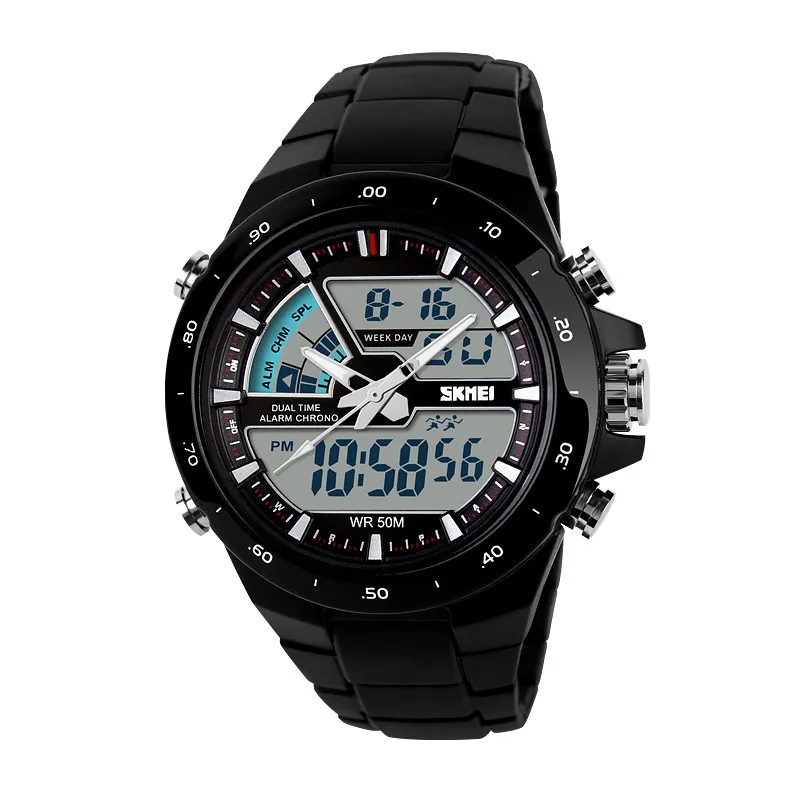 SKMEI Новые S Shock мужские спортивные часы кварцевые наручные Мужские аналоговые цифровые водонепроницаемые военные мужские наручные часы relogio masculino - Цвет: A