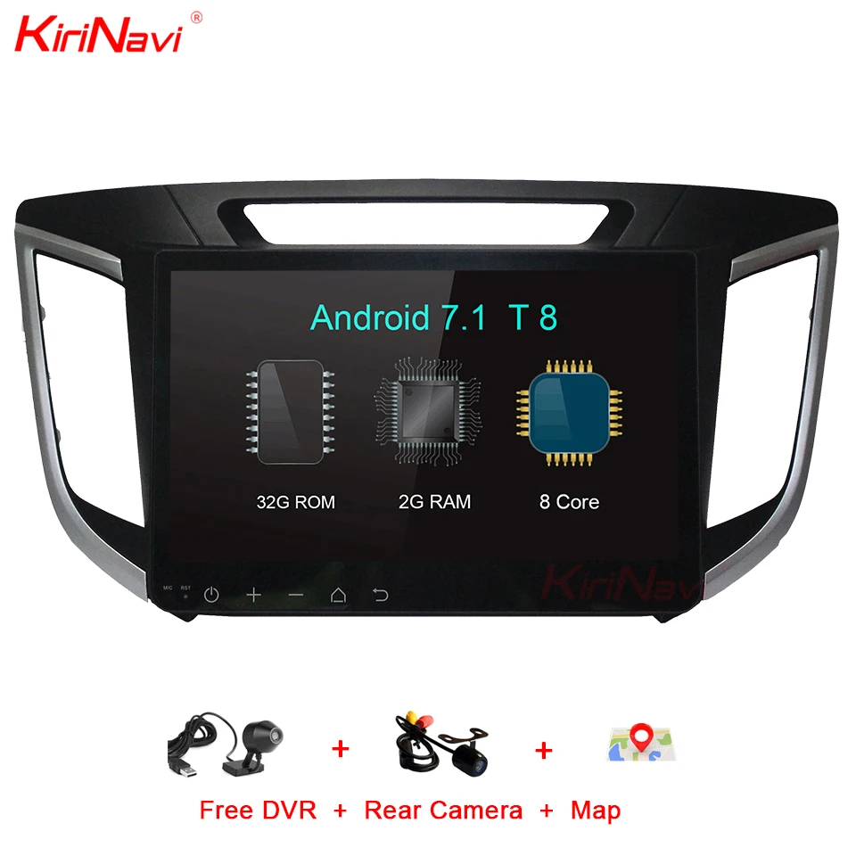 

KiriNavi Octa Core Android 7.1 Car DVD GPS For Hyundai IX25 Creta Multimedia Android Car Stereo Audio System Bluetooth RDS Wifi