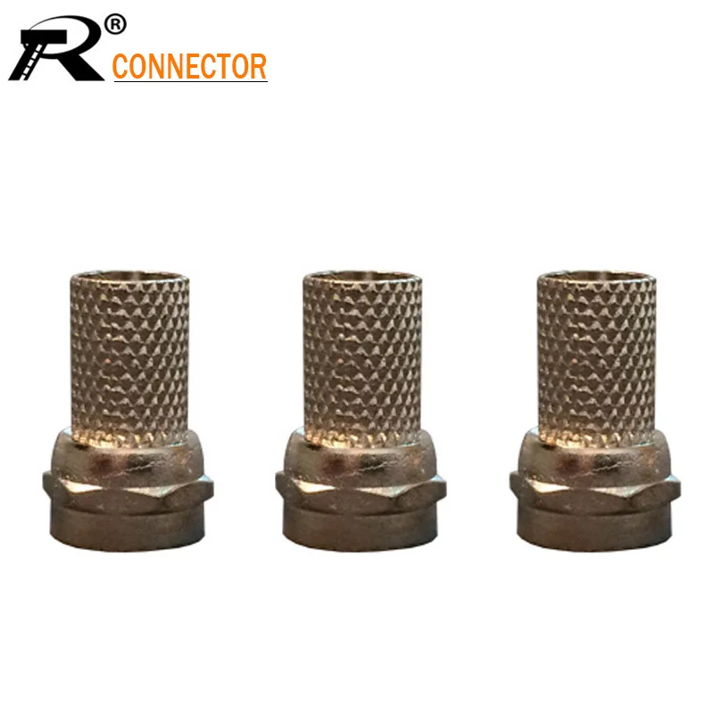 

10pcs RG59 F TV CONNECTOR SUPER QUALITY F CONNECTOR TWIST ON THE CONNECTION TO THE SATELLITE BOX