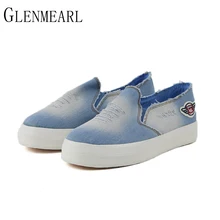 Повседневные женские парусиновые туфли на плоской подошве; сезон весна; новые брендовые тонкие туфли на плоской платформе; синие лоферы без застежки для езды на велосипеде; женская обувь; XP35