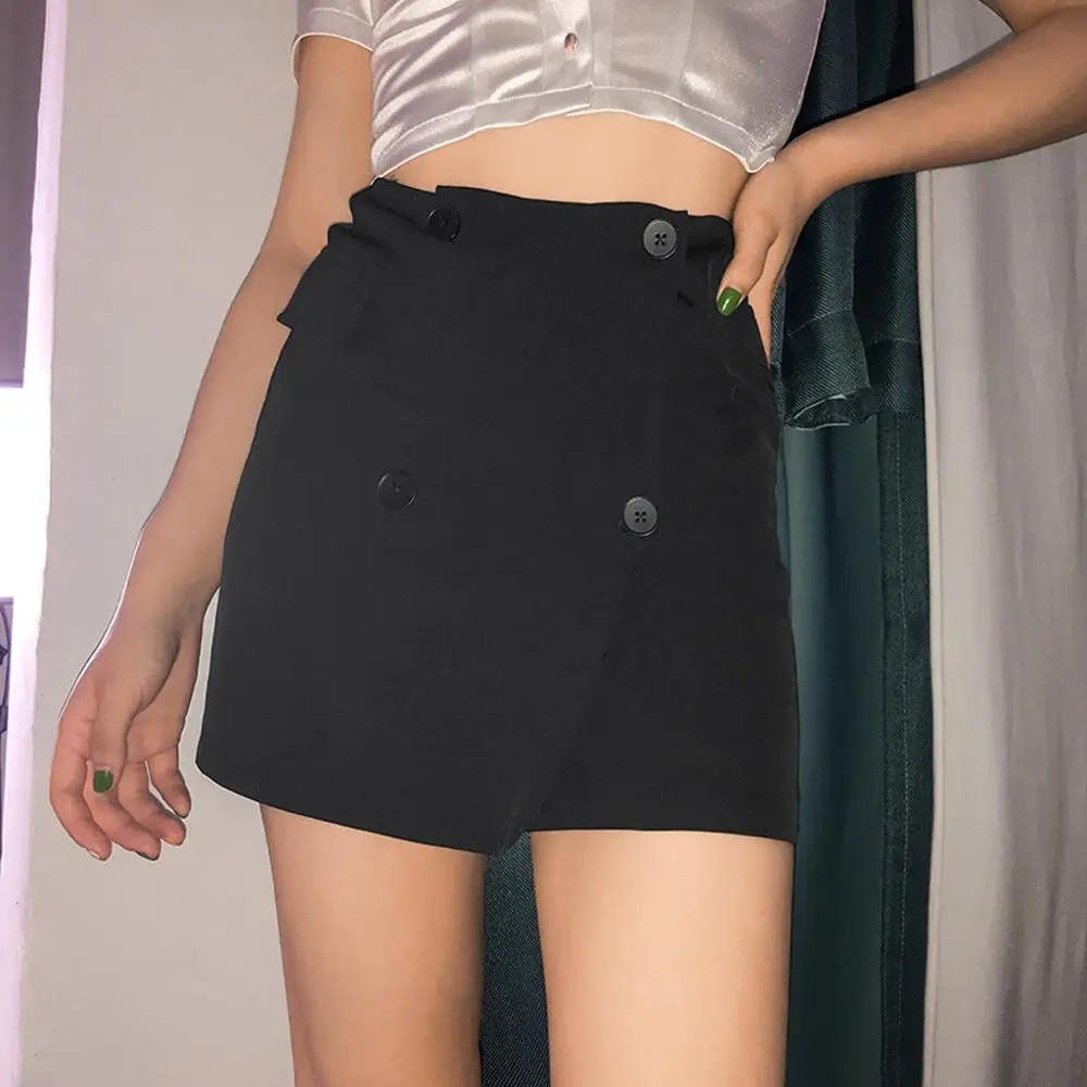 Женская юбка юбки faldas jupe femme shein модная женская однотонная черная короткая