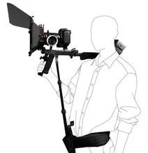 DSLR Rig Опорный Стержень/Пояс Подходит Плечевой/Талия Крепление Для Видеокамеры DV Камеры/DSLR