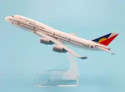 1:400 модель самолета B747 Филиппины авиалиний самолет B747 металлическая модель самолета для детей игрушки Рождественский подарок