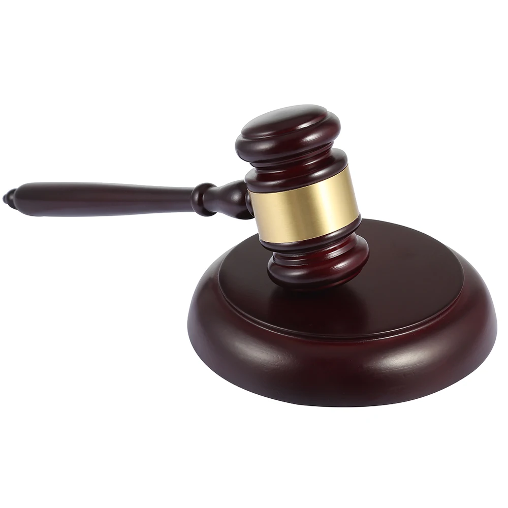 Law Hammer Wooden Handcrafted Wood Gavel Sound Block Set Judge Auction