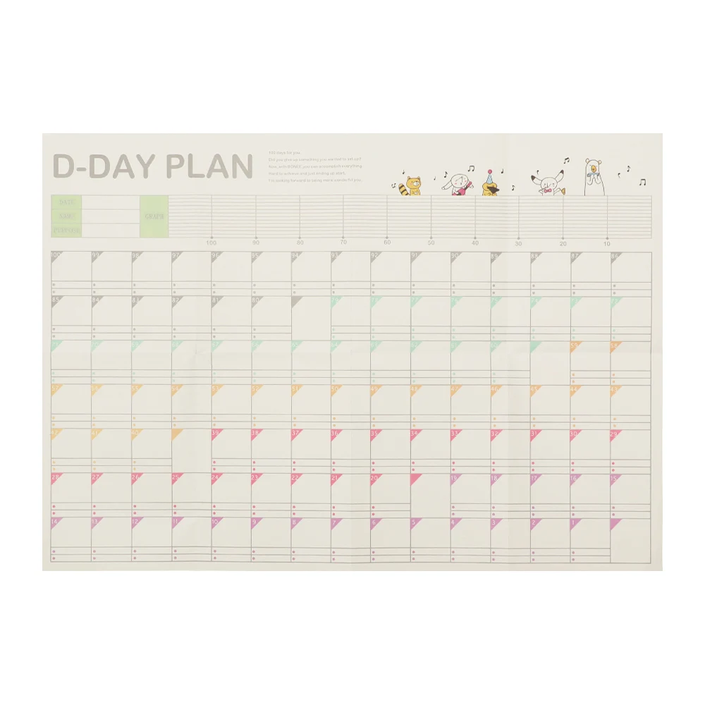 7 видов стилей,, 365 дней, настенный календарь, бумага, годовой календарь, планировщик, ежедневник, новогодний планировщик