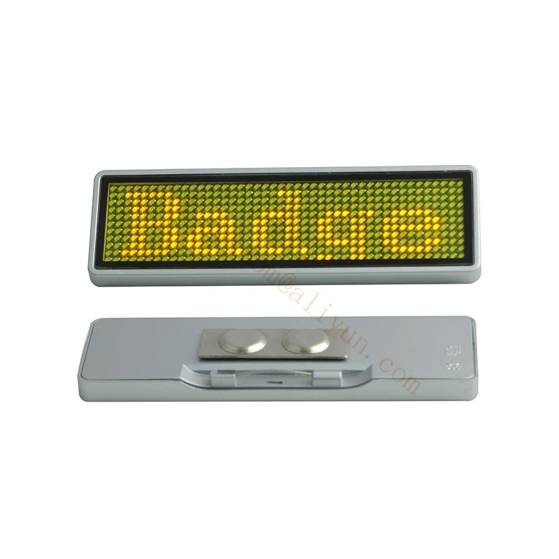 

Programmable Scrolling MSD LED Name Badge (11x44 pixels) Yellow