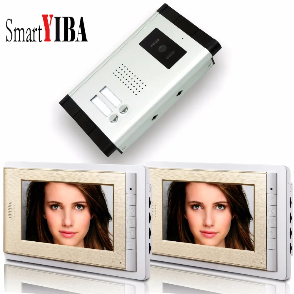 Видеодомофон SmartYIBA 7 дюймов ЖК-дисплей проводной видеодомофон дверной звонок