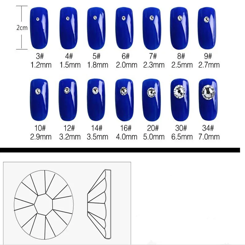 Новинка, ss3-ss30, Кристальные, новые, цветные, для ногтей, стразы, плоская задняя сторона, не исправляется, блестящие камни для ногтей, сделай сам, 3d украшение для ногтей