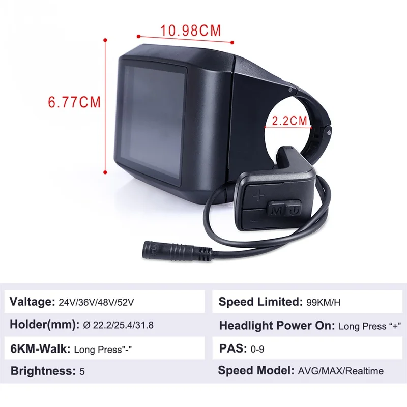 Электронный велосипед TFT ЖК-дисплей 750C с системой iOS Bluetooth компьютер для Bafang концентратор среднего двигателя BBS01 BBS02 BBSHD Комплекты 36 В/48 В/60 в Ebike