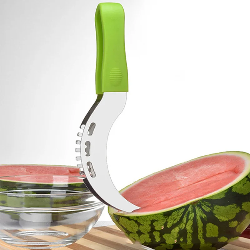 

3Pcs/Set Party Supply Stainless Steel Cut Fruit Spoon Watermelon Slicer Cutter Scoop Fast Slicer Smart Kitchen Cutting Tools