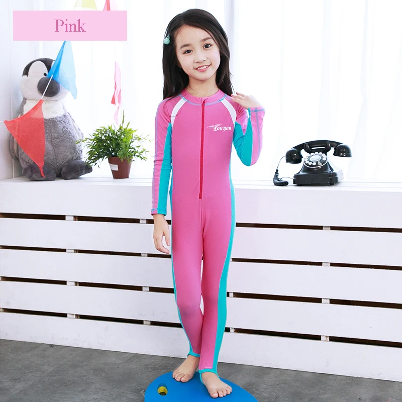 JAZERO/Детская цельная одежда для плавания профессиональные спортивные костюмы для мальчиков и девочек лоскутный узор, купальники для детей с длинными рукавами