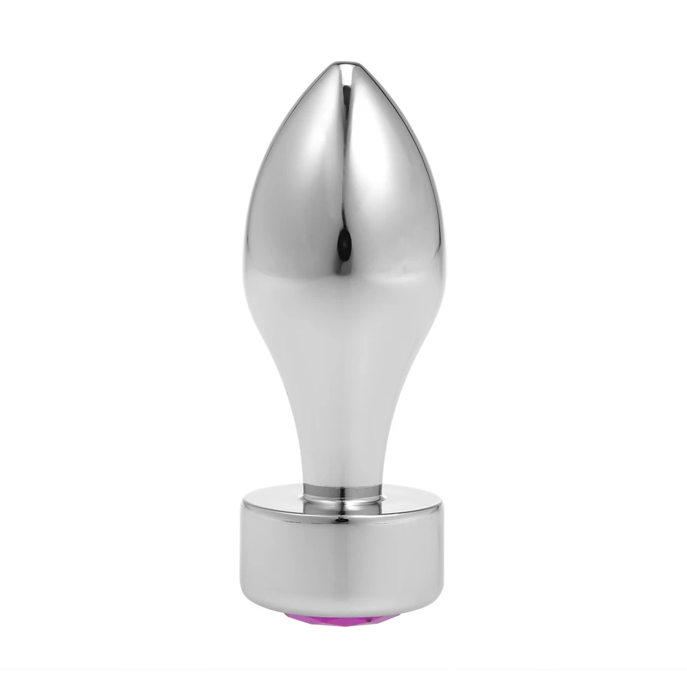 Metal Anal Plug Prostate Massage Stainless Steel Butt Plug Beads Jeweled Anus Plug Archos Insert Peep SM Erotic Sex Toys 3 Sizes