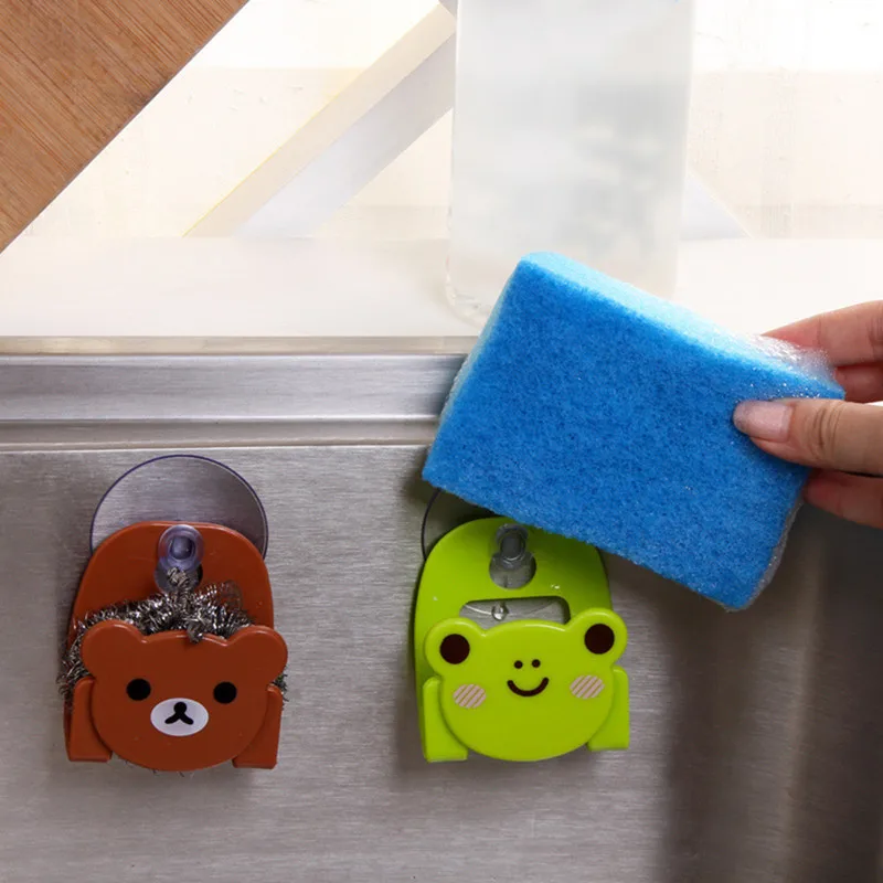 

Sink Rack Soap Sponge Drain Shelf Dish Cloths Holder Kitchen Bathroom Storage Suction Cup Organizer Sink Kitchen Accessories