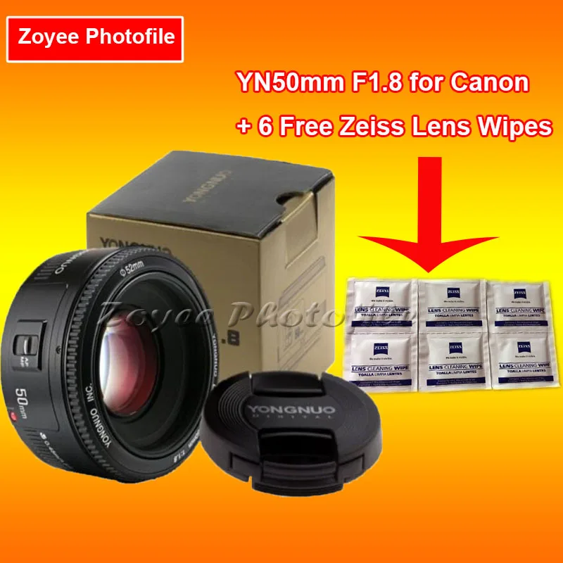

YONGNUO Lens YN50mm F1.8 YN EF 50mm f/1.8 AF Lens YN50 Aperture Auto Focus Lens for Canon EOS 60D 70D 5D2 5D3 600d DSLR Cameras