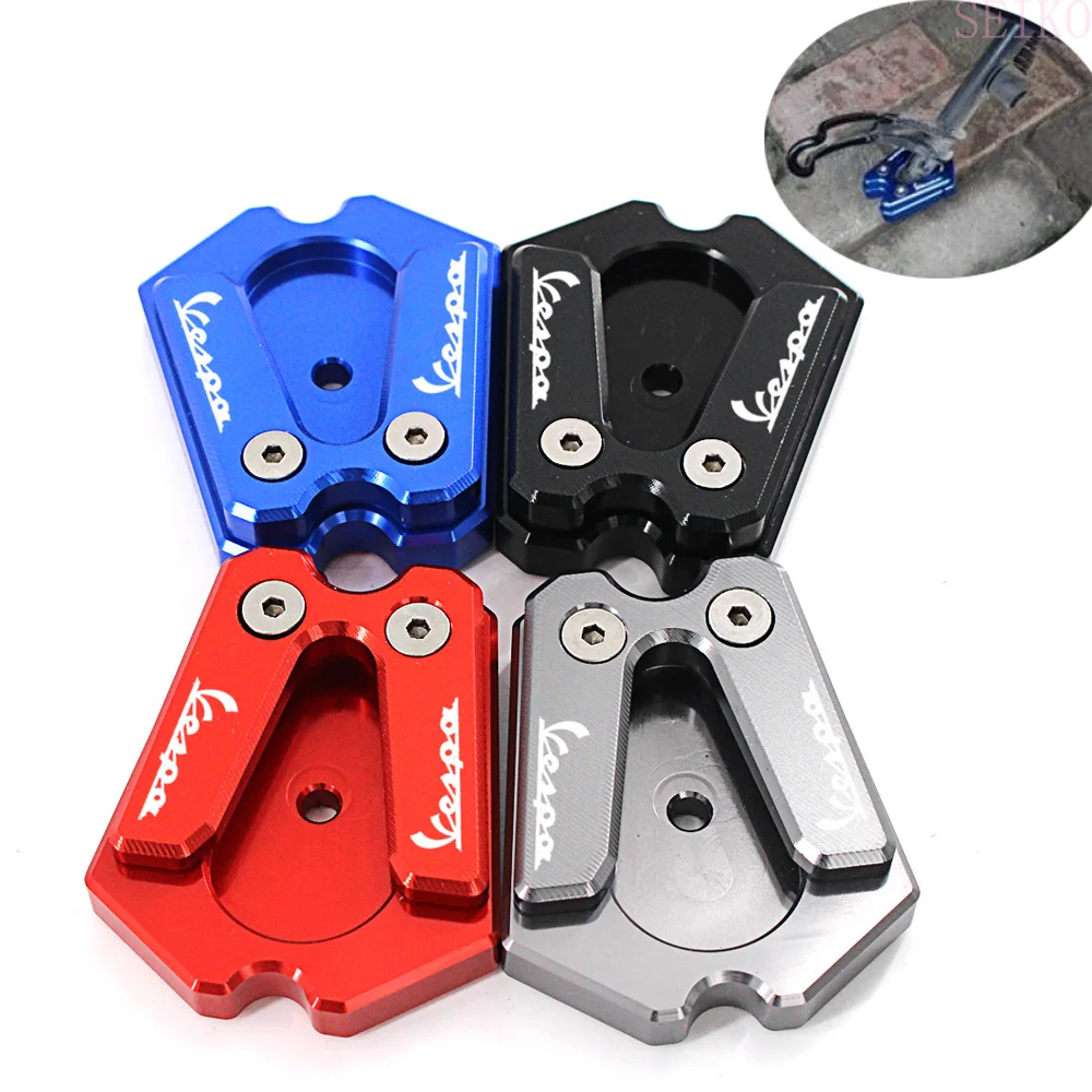 

Motorcycle CNC Alunimun Kickstand Foot Side Stand Enlarge Extension Pad Support Plate For Vespa 150 series universal