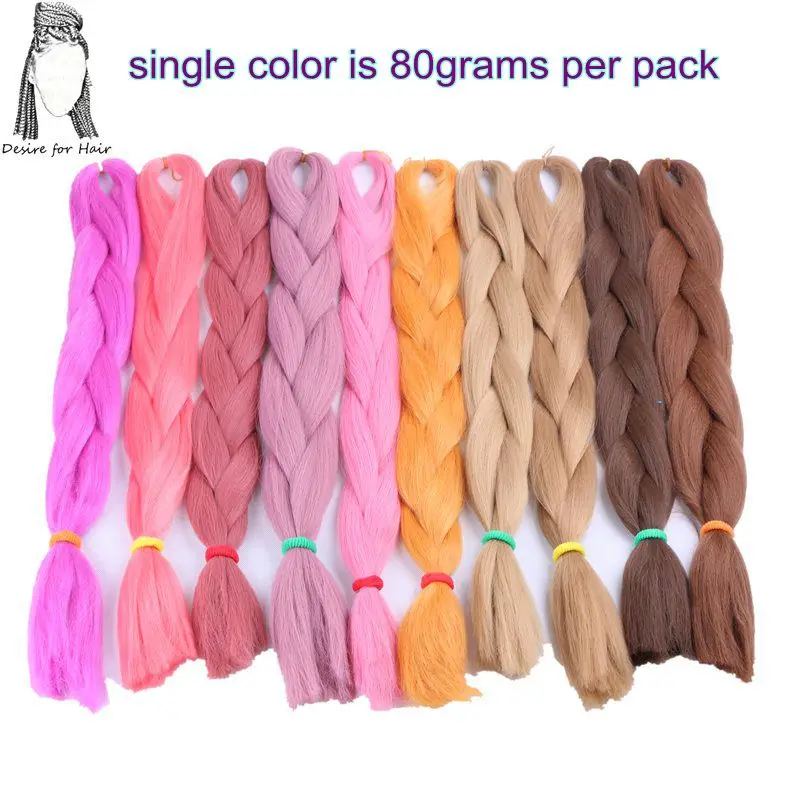 Synthetic Braiding Hair 24inch 100g 10packs per lot Jumbo Braids 3 Tone Omber Blonde Lavender Color Desire for hair