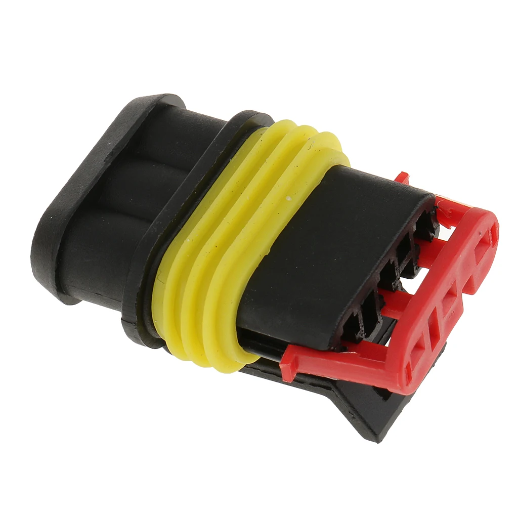 10x 3 Pin Sealed Waterproof Electrical Wire Connector Plus Car Set Car Accessories
