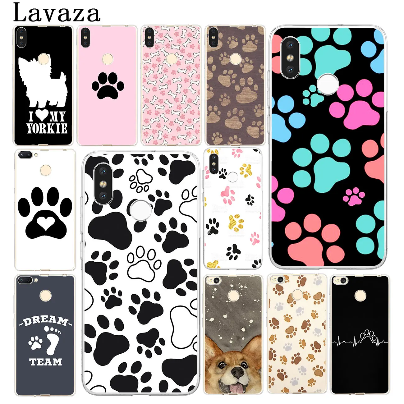 

Lavaza dog footprint Paw Hard Phone Case for Xiaomi MI 9 9T CC9 CC9E A3 Pro 8 SE A2 Lite A1 pocophone f1 5X 6 6X MAX 3 Mi9