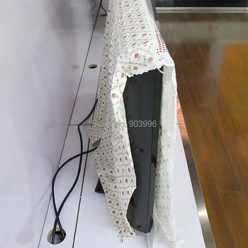 

Free shipping Purple Lattice cotton cover TV cover LCD TV 42-inch LCD TV LCD TV cover 47 cover