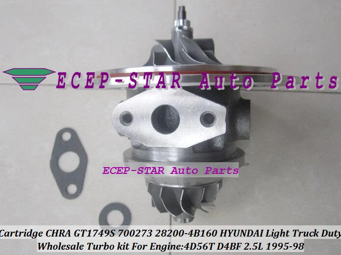 Turbo Cartridge CHRA Core GT1749S 700273 700273-5002S 28200-4B160 For HYUNDAI H100 H200 Light Truck Duty 95-98 4D56T D4BF 2.5L (1)