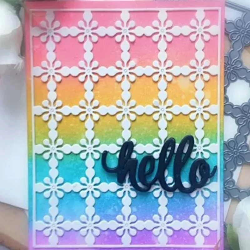 

New Dies For 2019 Flower Lattice DIY Frame Metal Cutting Die Scrapbooking Stamp Craft Die Cut Background Card Making Home Decor