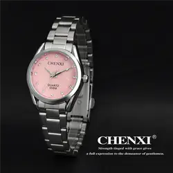 Reloj мода Diamond Для женщин наручные часы Новый розовый цвет Роскошные часы Дамы Повседневное Нержавеющая сталь Водонепроницаемый кварцевые