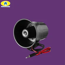 Golden Security Wired Alarm Siren Horn Outdoor with Bracket for Home Alarm System Security loudly sound siren