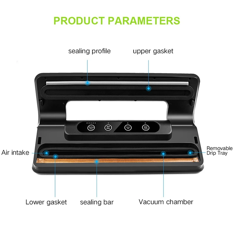Бытовой вакуумный упаковщик пищевой вакуумный упаковщик многофункциональный автоматический вакуумный аппарат для герметизации