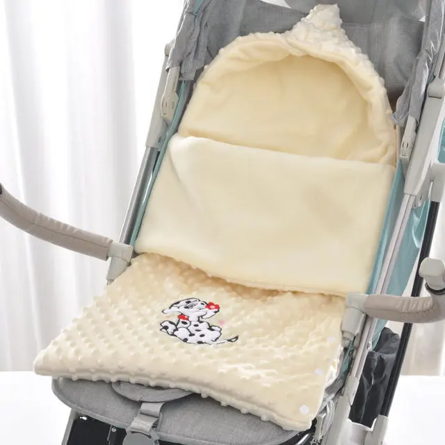 Mother Nest спальный мешок для прогулочной детской коляски мультфильм медведь/собака/КИТ утолщаются флис новорожденных мальчиков и девочек спальные мешки 15X31in - Цвет: SGZ118Y