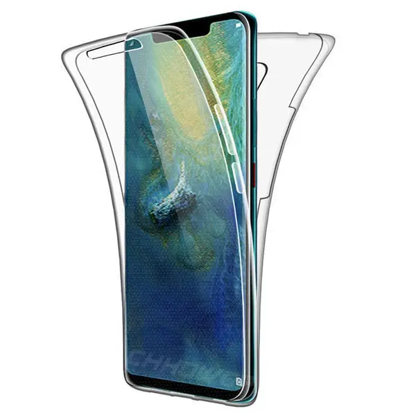 Двойной Мягкий силиконовый чехол для huawei P30 Pro P20 Lite Y6 Y7 Pro Y9 P Smart Plus Honor 10i 8A 8C mate 20 10 Lite - Цвет: Transparent