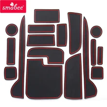 smabee gate slot pad For HONDA JP N-WGN JH1 JH2 2013-2016 Door Groove Mat Anti Slip PVC RED WHITE BLACK