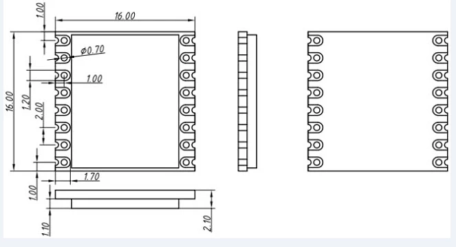 10 шт./лот LoRa1276-C1 100 МВт SX1276 чип 6 км Long Distance 915 мГц FSK Беспроводной передатчик