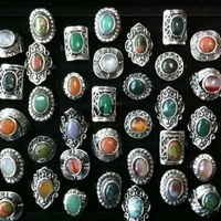 XiaoYaoTYM Vintage Adjustable Natural Stone Rings High Quality Fashion Jewelry Wholesale 1