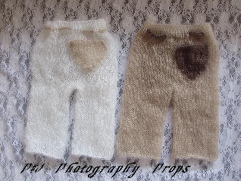 Новорожденных брюки для девочек с сердцем мохер для вязания крючком Детские реквизиты трикотажные новорожденных реквизит фотографии