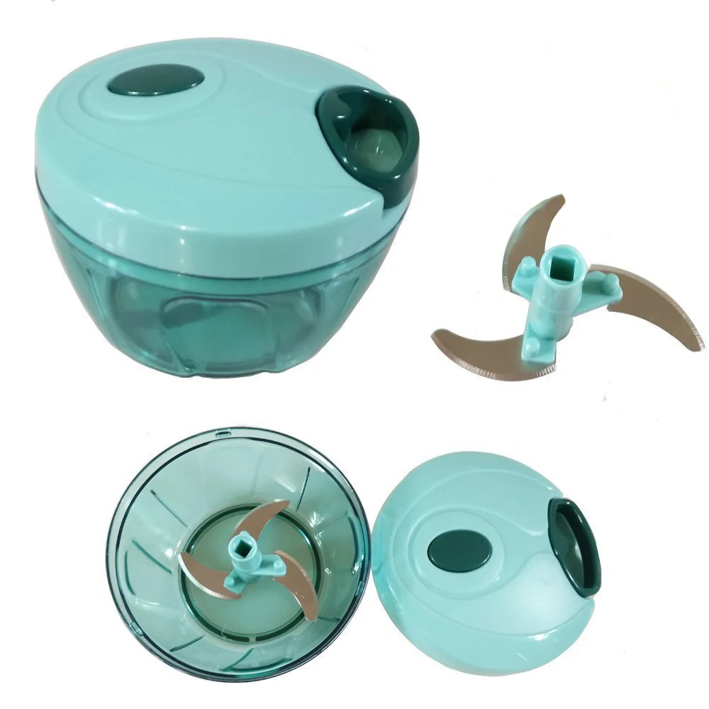 

IALJ Quick Pull String Food Chopper Spiral Slicer Powerful Manual Hand Held Chooper/Mixer/Blender for kitchen knife kitchen tool