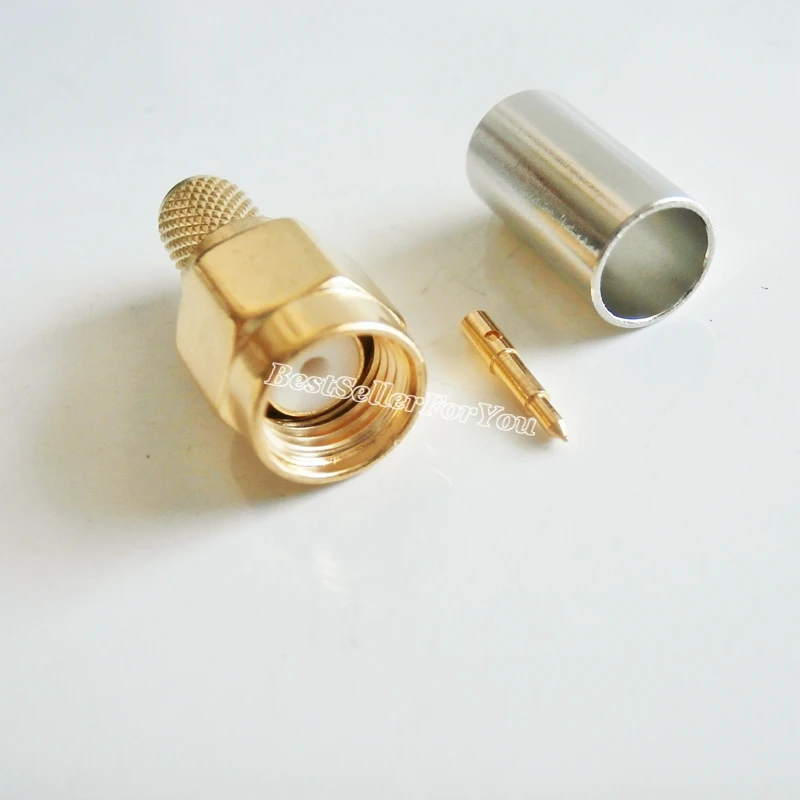 10 шт. SMA штекер RG58 RG142 LMR195 RG400 прямой RF разъем кабеля|connector crimp|connector plugconnector male |