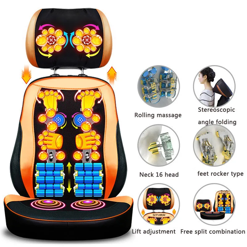 Массажное кресло, Шейная подушка, массажное устройство для здоровья, Массажная подушка для шеи, бытовой, многофункциональный, массажный, подушка для всего тела