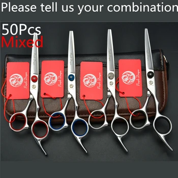 

50Pcs 6" 17.5cm Purple Dragon Wholesale Styling Tool Professional Pets Hair Scissors Cutting Shears Mascotas Hair Clippers Z4001