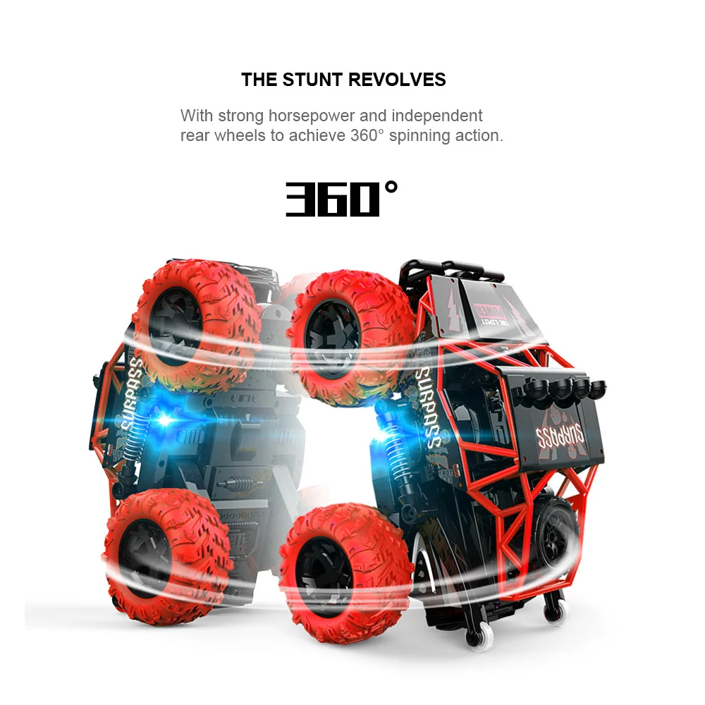Z103 2.4GHz 2WD 360 degree Spin Surpass Stunt RC Car Off-road Crawler With Dynamic Music and LED Light RTR Truck Vehicle (5)
