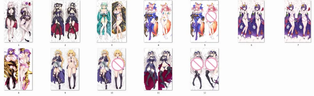 

fate/grand order FGO anime Characters jeanne & scathach pillow cover frankenstein & caster fate/extra saber body Pillowcase