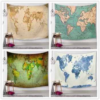 

Map Tapestry Wall Hanging -- Hippie Tapestry -- Boho Hippy Bohemian Dorm Decor 150x200cm or 150x130cm Bedspread
