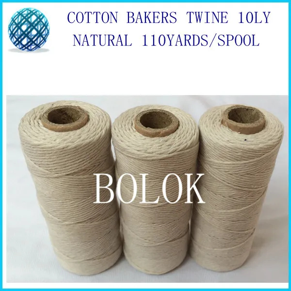 

50pcs/lot 100% natural color 10ply Cotton rope twisted cotton string twine for all kinds packing such as food, sugar, meat