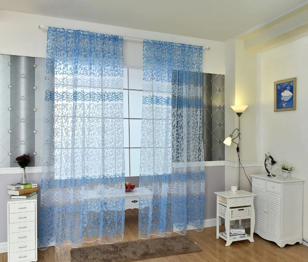 Online kopen wholesale blauw rode gordijnen uit china blauw rode ...