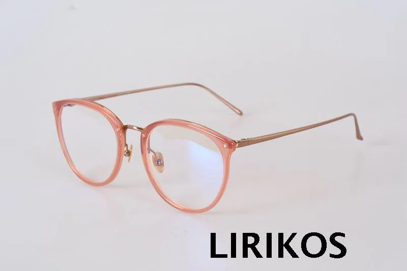 WATERMELON RED LIRIKOS чистый Титан бабушка шик модный округлые Для женщин очки - Цвет оправы: WATERMELON RED