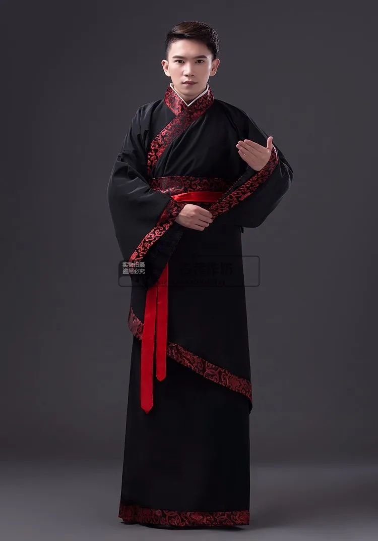 Древний китайский мужской костюм, сценический костюм для династии, мужской костюм Hanfu, Атласный халат, китайское традиционное платье для мужчин