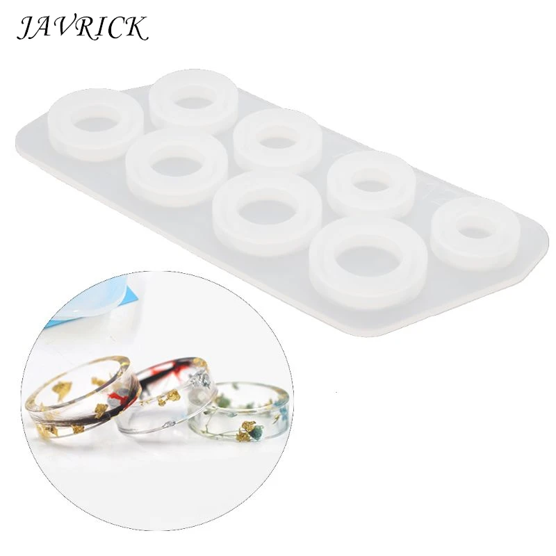 

8Pcs Assorted Sizes Ring Silicone Mold Jewelry Resin Casting Mold US Size 5-12