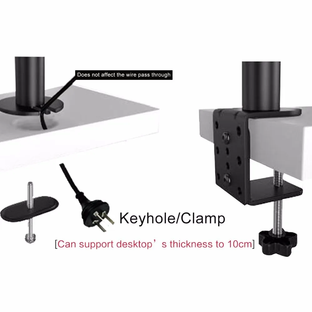 suptek Quad Arm LCD LED Monitor Stand Desk Mount