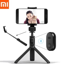 Оригинальный Xiaomi Bluetooth палка для селфи штатив, беспроводной пульт дистанционного управления, 360 градусов вращающийся кронштейн, Аль-сплав против скольжения дизайн